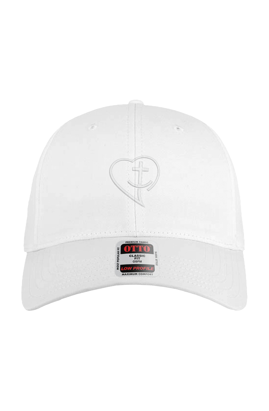 Premium 6 Panel "White Print" Low Pro Cap